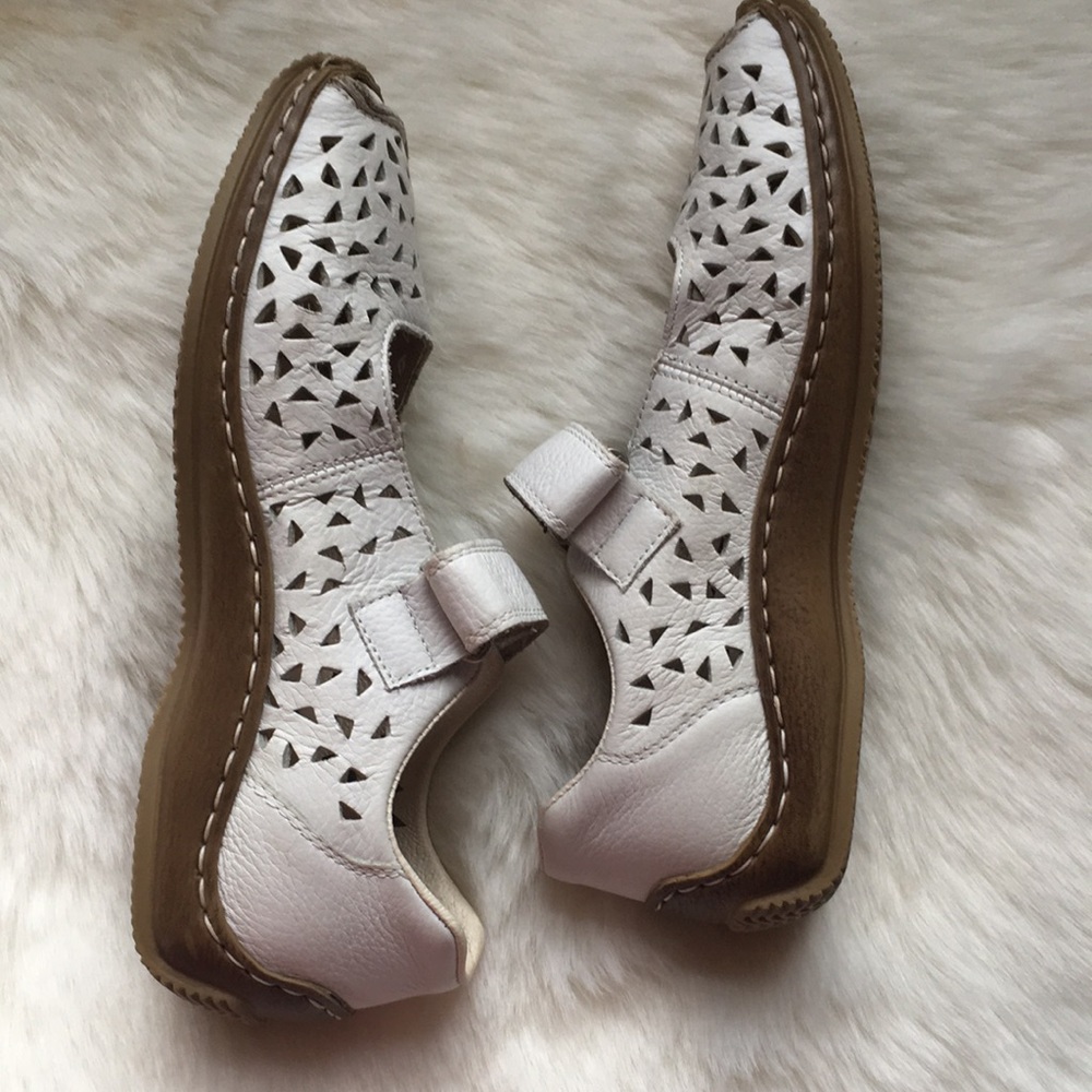 RIEKER SUPER CUTE WHITE MARY JANE STYLE WOMEN FLATS - Picture 6 of 8